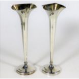 A pair of silver posy holders