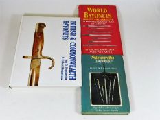 Two books relating to bayonets & one to swords