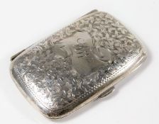 A small silver cigarette case