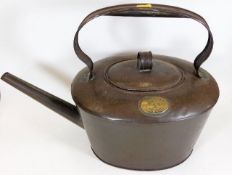 A large over fire kettle by Wenmoth Ironmonger Lis