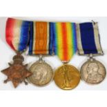 A WW1 four medal set awarded to 287331 Albert Jenk