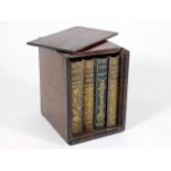A miniature early 19thC. set of books 3.5in tall p