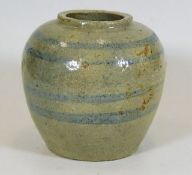 A 19thC. earthenware burial pot, probably of Korea