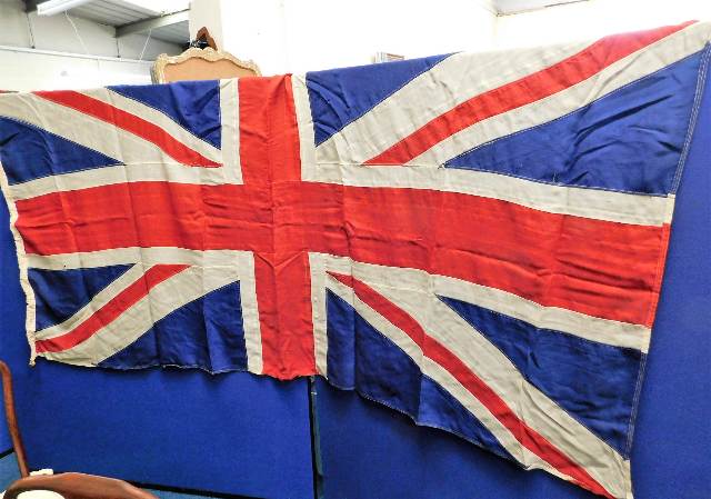 A large Union Jack flag 8ft 4in x 4ft 2in, couple