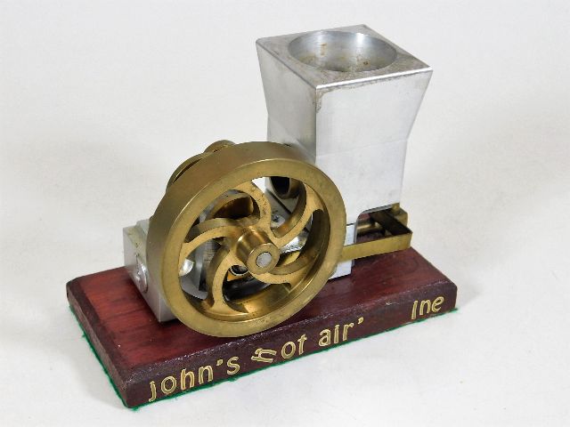 A mounted hot air engine