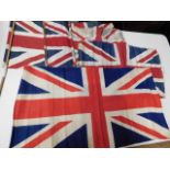 Five early 20thC. union jack flags