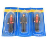 Three Wilesco stationary steam engine fireman figu