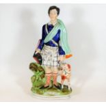 A large 19thC. Staffordshire figure of King Edward