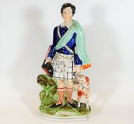 A large 19thC. Staffordshire figure of King Edward