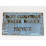A East Cornwall Water Board sign