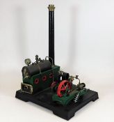 A stationary steam engine