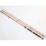 A three piece cane fly fishing rod with bag, Allco