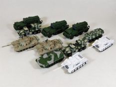 A quantity of military related diecast models