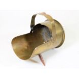 A 1915 WW1 trench art brass shell coal scuttle
