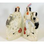 A pair of 19thC. Staffordshire figures depicting m