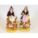 Two 19thC. Staffordshire figures of land workers w