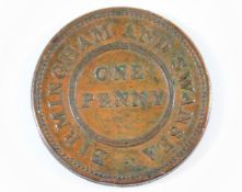 Birmingham & Swansea One Penny Rose Copper Company