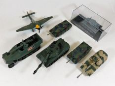 A quantity of military related diecast models incl