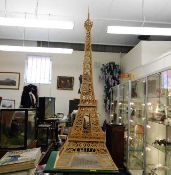 A matchstick model of the Eiffel Tower