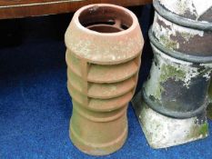 A large terracotta pot chimney stack 25in high