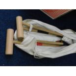 A modern croquet set with bag