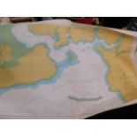 A small quantity of shipping charts & maps