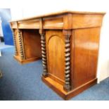 A 19thC. mahogany buffet with cupboards & drawers