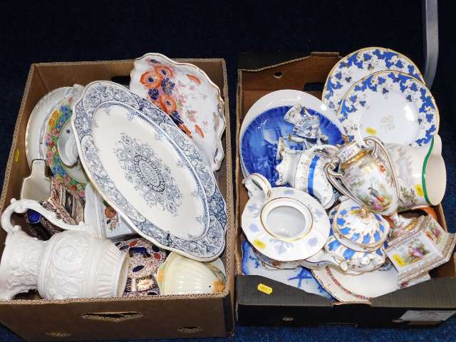 Two boxes of mixed ceramics, some a/f