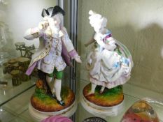 A pair of c.1900 bisque figures, some losses to fi