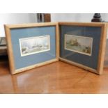 Two framed Thomas Bush Hardy miniature prints