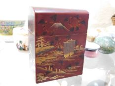 A Japanese lacquerware card case