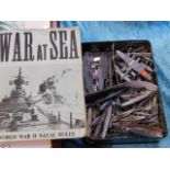 A war at sea game with various components