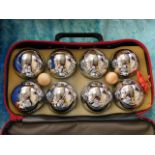 A cased set of boules