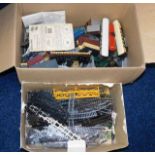 Two boxes of 00 gauge railway items