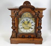 A c.1900 mantle clock with brass & silvered dial