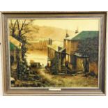 A framed oil on canvas by Terry Bailey featuring a