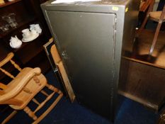 A steel gun cupboard with two locking points
