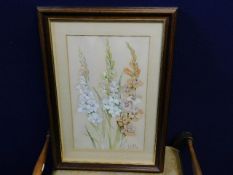 A Marjorie Blamey floral watercolour, signed