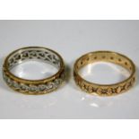 Two 9ct gold rings with stones 5.7g