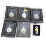 Five boxed modern RAF themed pocket watches & two