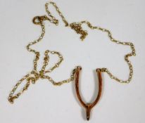 An antique necklace & pendant set with rose gold l
