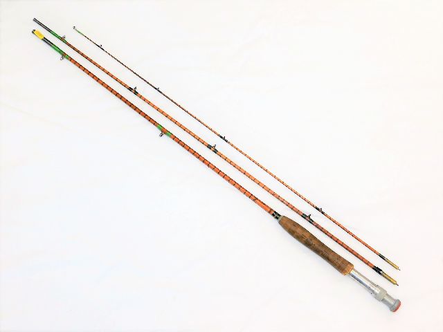 A three piece cane fly fishing rod by Rainbow with