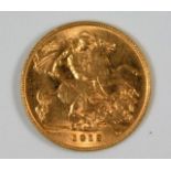 A 1912 George V half gold sovereign