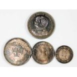 Four silver Portuguese silver coins dated 1898 64.