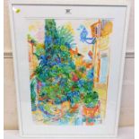 A framed original Fred Yates watercolour titled Vi