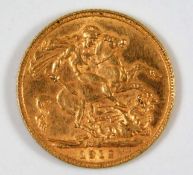 A 1912 George V full gold sovereign
