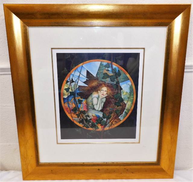 A framed Linda Garland limited edition print 68/55