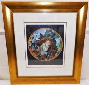 A framed Linda Garland limited edition print 68/55