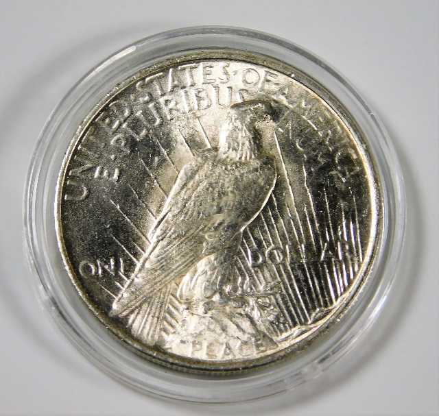 A 1922 silver US Peace dollar