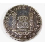 An 18thC. Mexican Spanish colony 8 reales silver c